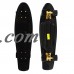 Complete 27 inch Skateboard Plastic Mini Retro Style Cruiser, Black Gold   567115179